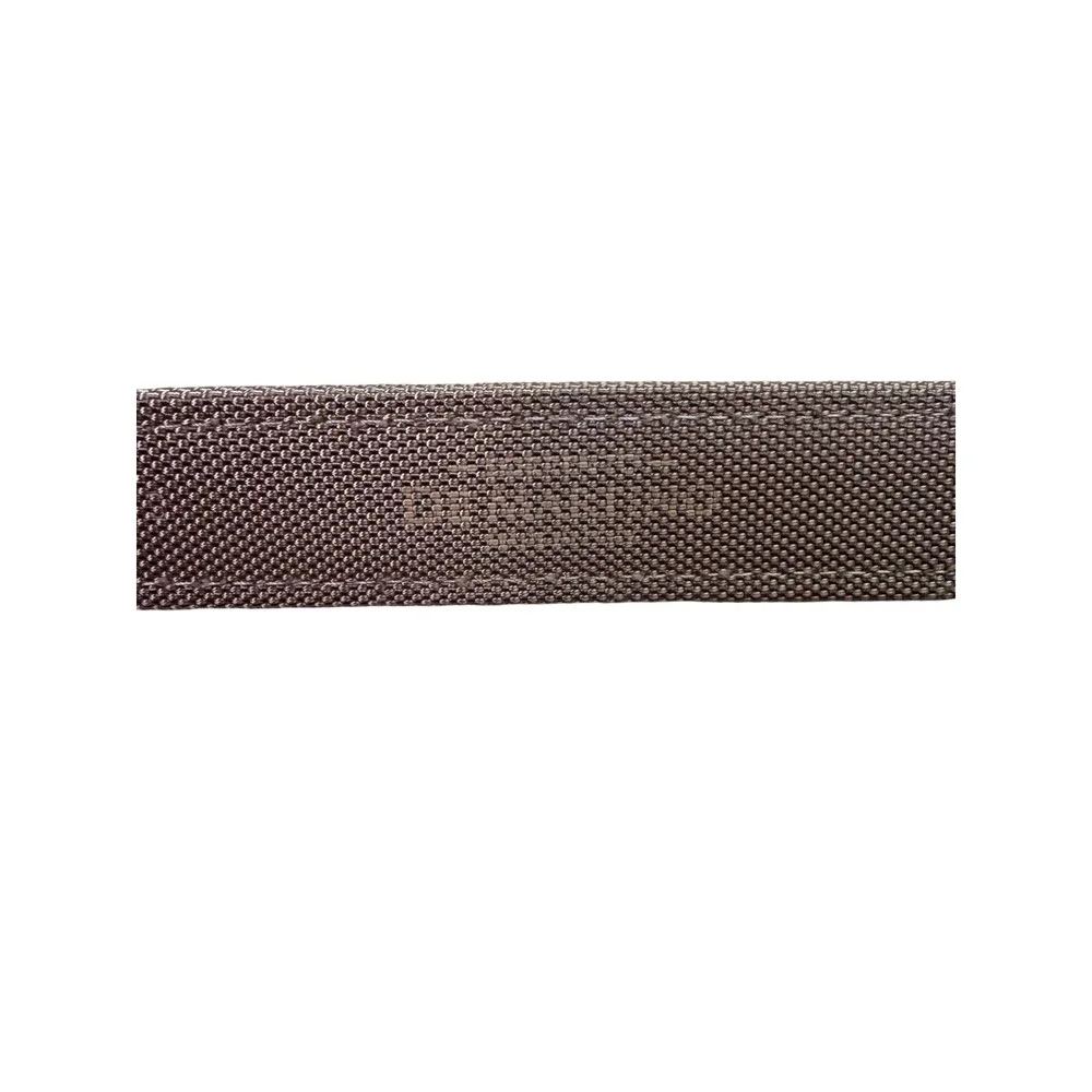 Di Martino Mens Burgundy Leather Woven Hybrid Belt Made in Italy Gunmetal Buckle